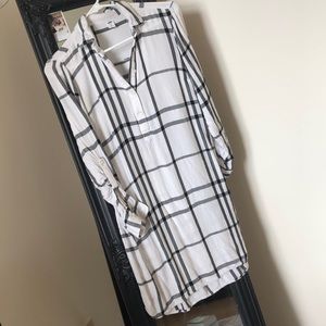 Plaid shirt dress
